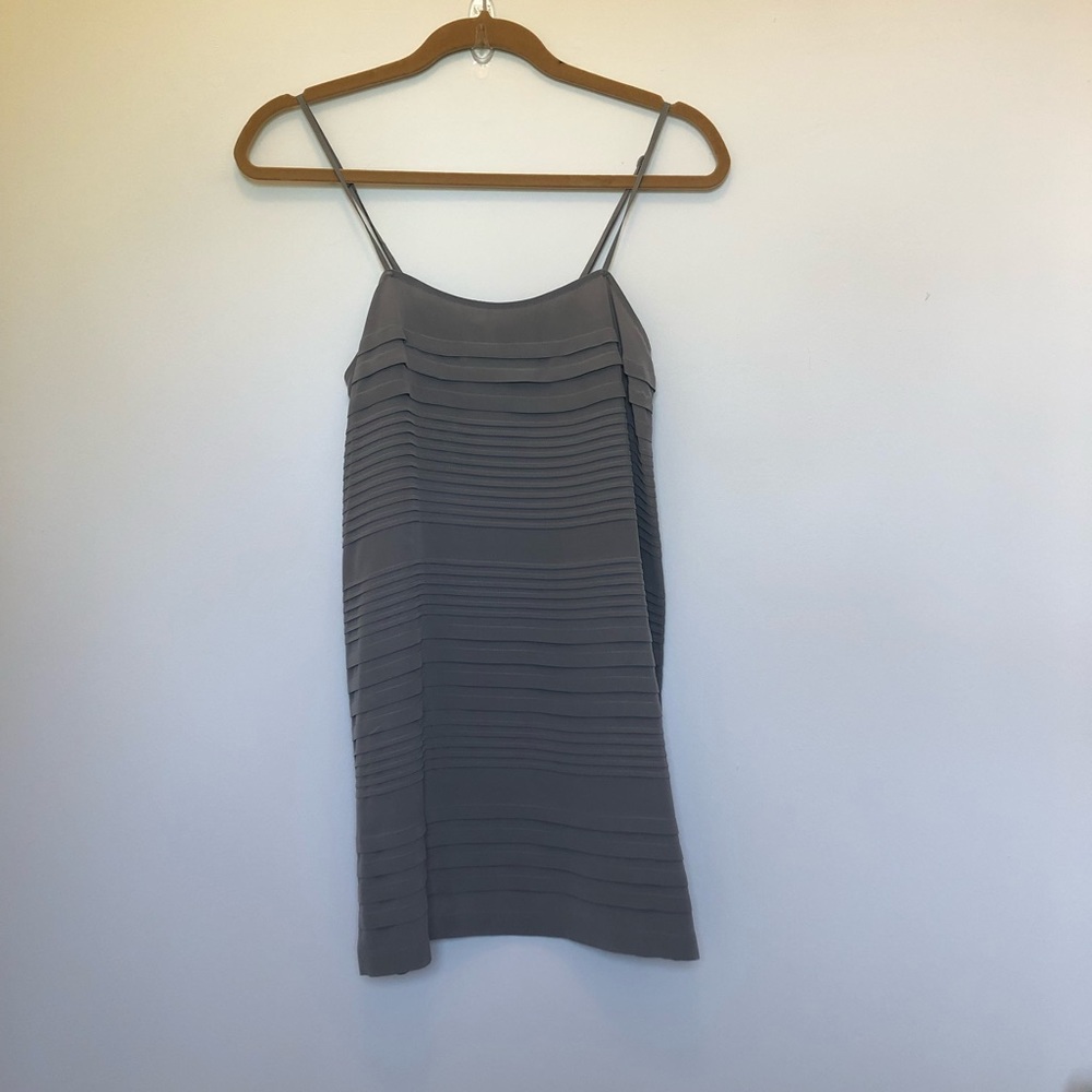 Boutique Mini Dress, Size XS, slate grey color.